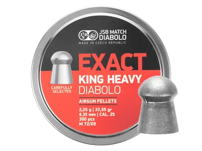 Śrut 6,35 mm Diabolo JSB Exact King Heavy 300 szt. półokrągły (546398-300)