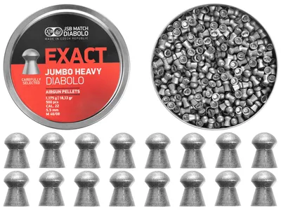 Śrut 5,53 mm Diabolo JSB Exact Jumbo Heavy  500 szt. półokrągły (546286-500) - widok 2