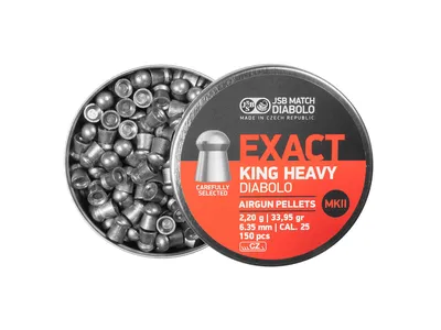 Śrut 6,35 mm Diabolo JSB Exact King Heavy II 150 szt. półokrągły (546498-150) - widok 4