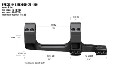 Montaż Vortex Precision Extended 30 mm (CM-530) VORTEX OPTICS - widok 3