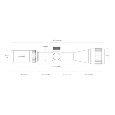 Luneta celownicza Hawke Vantage 3-9x40 AO IR Mil Dot tubus 1" bez montażu (354-081) HAWKE OPTICS - widok 4