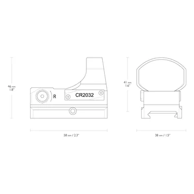 Kolimator otwarty Hawke Reflex Sight Wide View Circle Dot (354-143) HAWKE OPTICS - widok 4