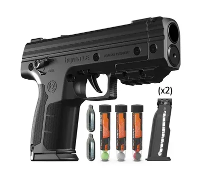 Pistolet na kule gumowe i pieprzowe BYRNA LE BLACK k.68 CO2-12g zestaw (LK68300-1) - widok 3