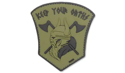 Naszywka 3D - Keep Your Oaths - Zielony OD - 101 Inc.