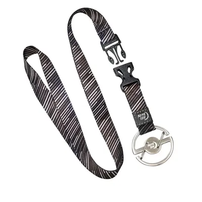 Karabinczyk ze smyczą Medallion Key Lanyard - Stalowy - Srebrny/Czarny - MKL-11-R3 - Nite Ize - widok 2