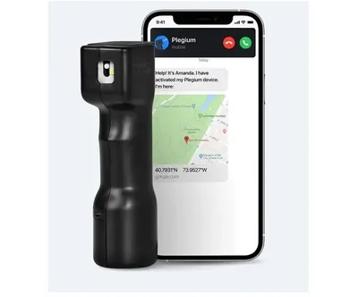 Gaz pieprzowy Plegium Smart Black +GPS+SMS+TEL+ALARM+LED (SPS-P-S-POL-BL-E)