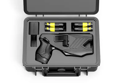 Paralizator strzelający Taser HUSHA TX200P 2-strzałowy 55.000 V zestaw (Paralizator+kabura+4kartridże+walizka) - widok 7