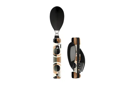 Akinod Multifunction Cutlery 13H25 Black Mirror Sphere Sztućce turystyczne
