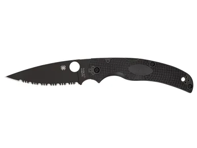 Spyderco Native Chief FRN czarne ostrze ząbkowane C244SBBK Nóż składany