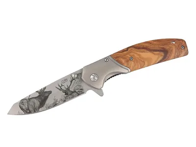 CJH Herbertz Folding Olive Wood "Deer" 44160 Nóż składany 20,2 cm