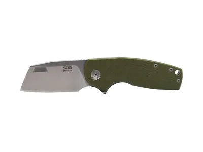 SOG Stout FLK Cleaver OD Green + Stonewash 14-03-11-57 Nóż składany 15,3 cm
