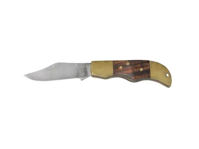 Quality Importers Import Folding Wood Handle 3" Scyzoryk stal nierdzewna