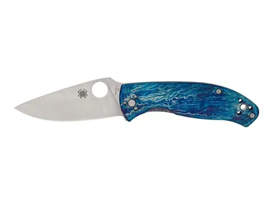 Spyderco Tenacious Blue TI D2 Plain C122TIBLD2P Nóż składany 19,7 cm