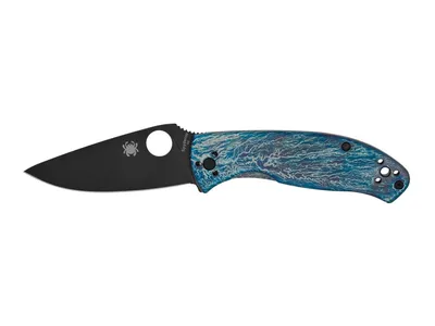 Spyderco Tenacious Blue TI D2 Black Blade Plain C122TIBLBKD2P Nóż składany