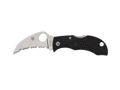 Spyderco Manbug FRN Black Hawkbill Serrated Mbkhbs Nóż składany stal VG-10