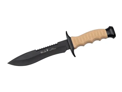 Nóż stały Muela COMMANDO, czarny/piaskowy (tan), dł. ostrza 16 cm