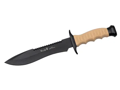 Nóż stały Muela COMMANDO, czarny/piaskowy (tan), dł. ostrza 18 cm