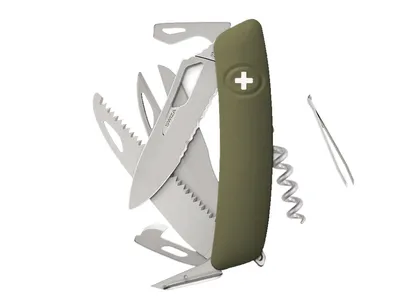 Swiza SH09TR AM SAW & SCISSORS WAVY EDGE Olive (KST.0136.1050)