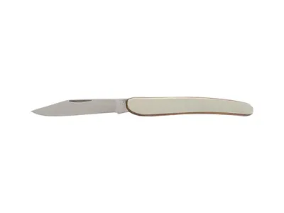 Folding Satin Brass Handle Nóż składany stal nierdzewna 13,8 cm