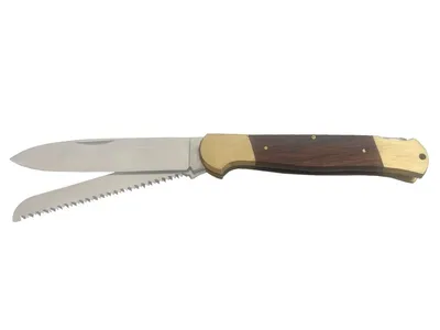 Jaguar Folding Wood Handle 2 Blades 130 Scyzoryk stal nierdzewna 24 cm