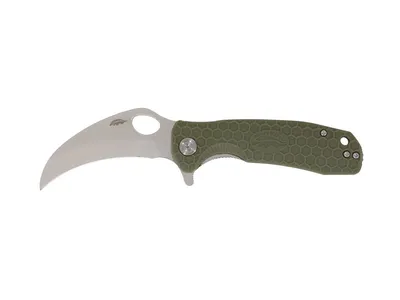 Honey Badger HB1123 Claw Medium Plain Green Karambit 17,8 cm