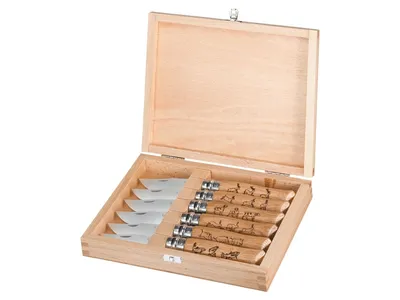 Zestaw 6 scyzorykow Opinel Animalia (pudelko drewniane) N08