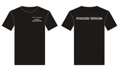 T-shirt VII LO w Szczecinie - klasa Psychologiczno-penitencjarna - black