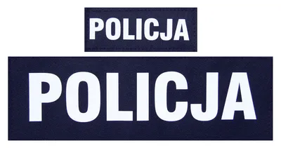 Komplet napisów odblaskowych POLICJA na kamizelkę taktyczną - granatowe