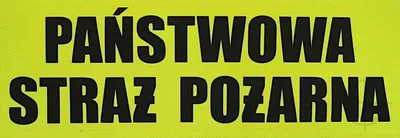 Napis duży odblaskowy PSP na ubranie specjalne