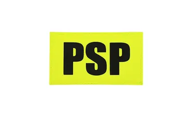 Napis mały odblaskowy PSP na ubranie specjalne