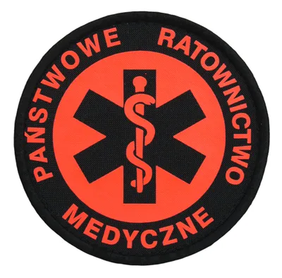 Emblemat PRM FLUO - z rzepem