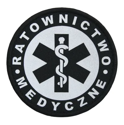 Emblemat odblaskowy RATOWNICTWO MEDYCZNE - Rzep 8,5 cm