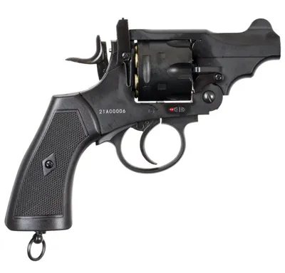 Rewolwer wiatrówka WEBLEY MKVI .455 Civilian kal.5,5 mm Diabolo łuski 6-strzał. lufa 2,5" CO2 Black Ekp do17J - widok 2