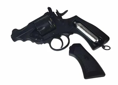 Rewolwer wiatrówka WEBLEY MKVI .455 Civilian kal.5,5 mm Diabolo łuski 6-strzał. lufa 2,5" CO2 Black Ekp do17J - widok 5
