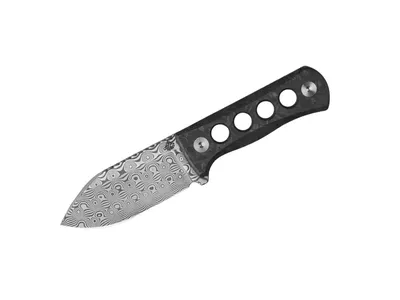 QSP Canary Damascus Shredded CF QS141-M Green Glow-in-the-dark Nóż