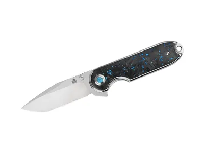 QSP Nebula Shredded CF QS168-C Blue Nóż składany 17,6 cm