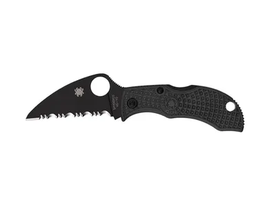 Spyderco Manbug FRN Black Wharncliffe Black Blade Serrated Mbkwsbk Nóż