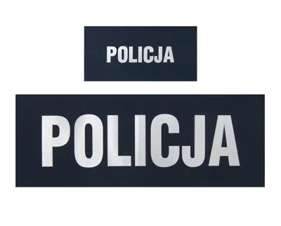 Komplet napisów odblaskowych POLICJA na polar - tło granatowe