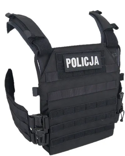Kamizelka Plate Carrier, Warmen - czarna z klamrami ROC