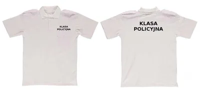 Koszulka polo KLASA POLICYJNA - biała