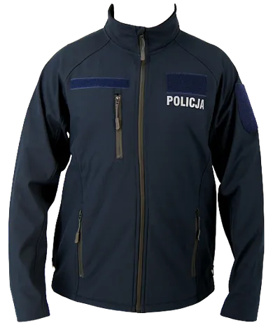 Kurtka Softshell Policji, z rzepami i zamkami
