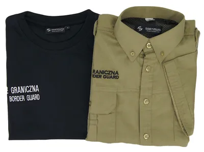 ZESTAW: Koszula służbowa - krótki rękaw i T-shirt Straży Granicznej