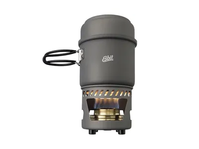 Esbit Cookset W/Alcohol Burner 985ml & 470ml Hard Anodized Nóż składany
