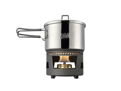 Esbit Cookset W/Alcohol Burner 1500ml Stainless Steel Nóż składany