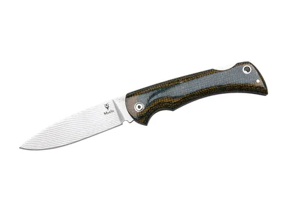 Nóż składany Muela, Micarta zielony stal damasceńska, dł. ostrza 9 cm