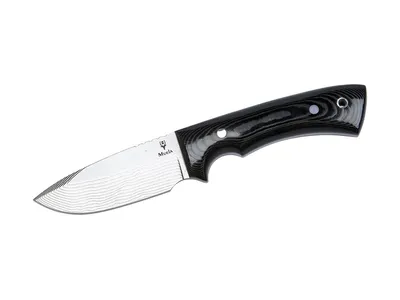 Nóż stały Muela RHINO, Micarta czarny stal damasceńska GIFT BOX, dł. ostrza 9 cm