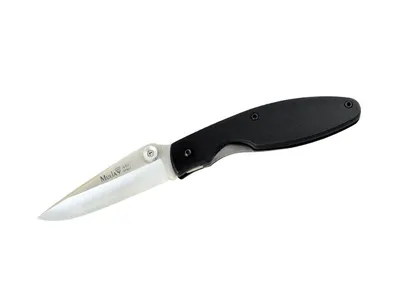 Nóż składany Muela, czarny aluminium CLIP POINT, dł. całkowita 18 cm