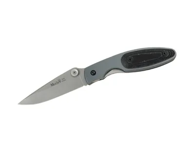 Nóż składany Muela, aluminium / czarny Micarta CLIP POINT, dł. całkowita 18 cm