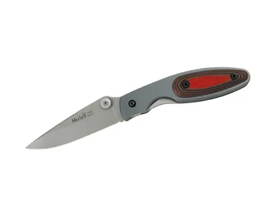 Nóż składany Muela, aluminium / czerwony Micarta CLIP POINT, dł. całkowita 18 cm