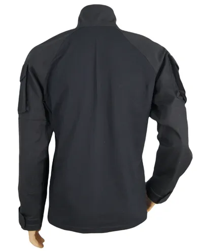 ZESTAW: Combat Shirt - bluza pod kamizelkę taktyczną - czarny i Wodoodporne spodnie taktyczne Defender rip-stop - czarne